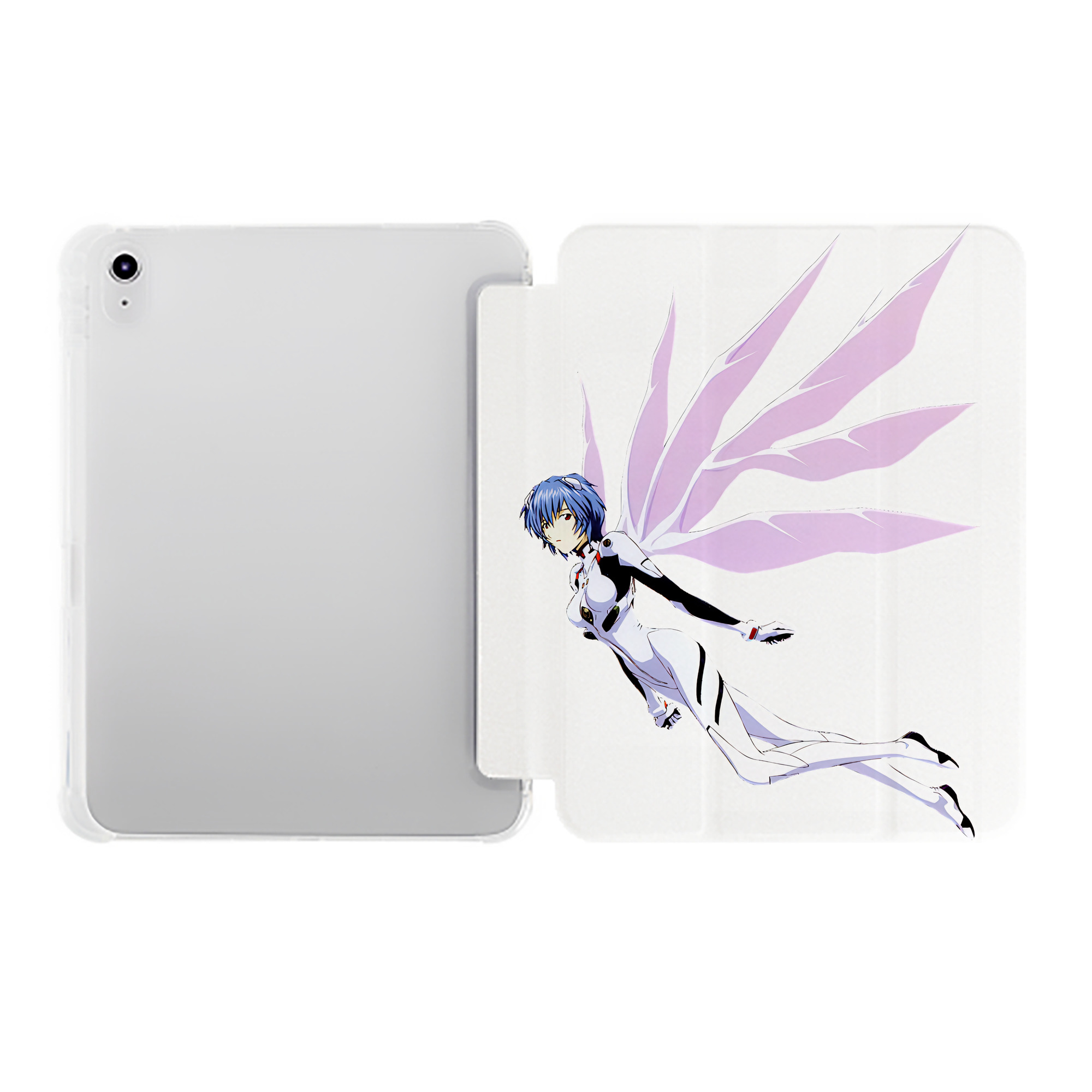 （画像用） EVA 新世紀エヴァンゲリオン IPad ケース ペン収納付き 三つ折りスタンド PUレザー×シリコン 対応機種9.5/10.5/10.9インチ